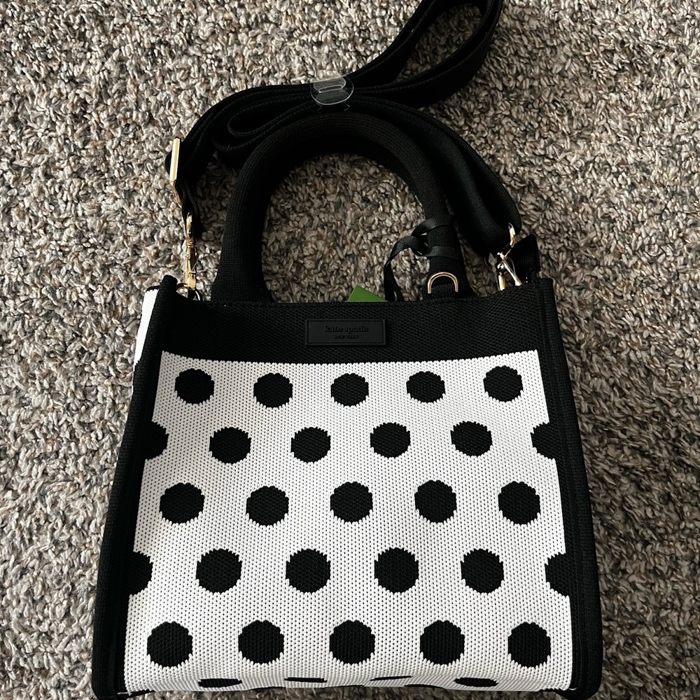 kate spade Black and White Polka Dot Crossbody Bag - Picture 2 of 5